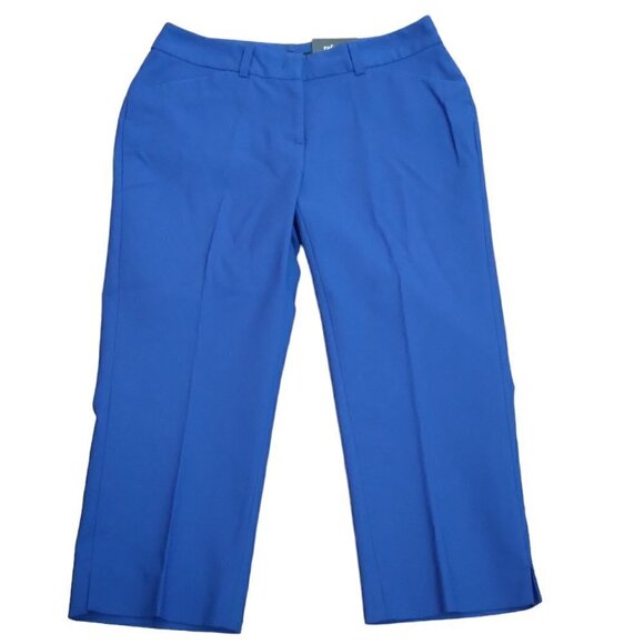 NWT Rafaella | Women's Curvy Fit Slim Leg Crop Ankle Pant Blue | Size 8 - Picture 1 of 11